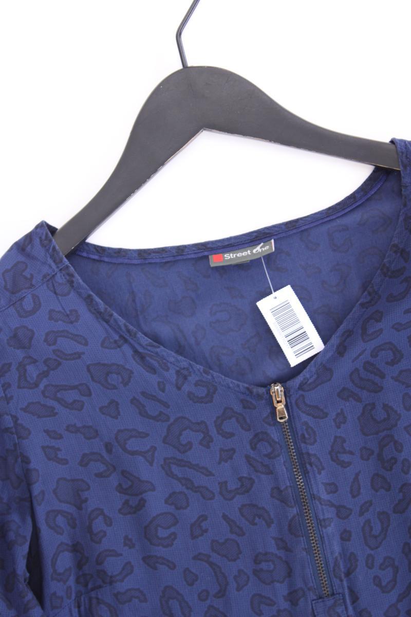 Street One Langarmbluse Gr. 36 mit Tierdruck blau aus Viskose