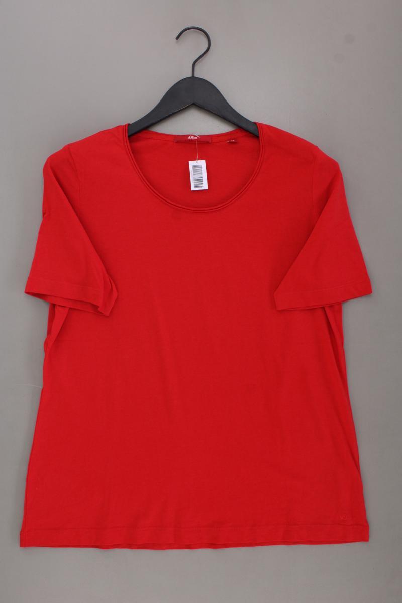 s.Oliver T-Shirt Gr. 44 Kurzarm rot aus Baumwolle