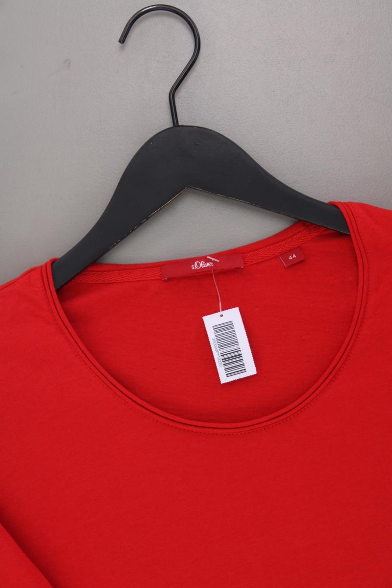 s.Oliver T-Shirt Gr. 44 Kurzarm rot aus Baumwolle