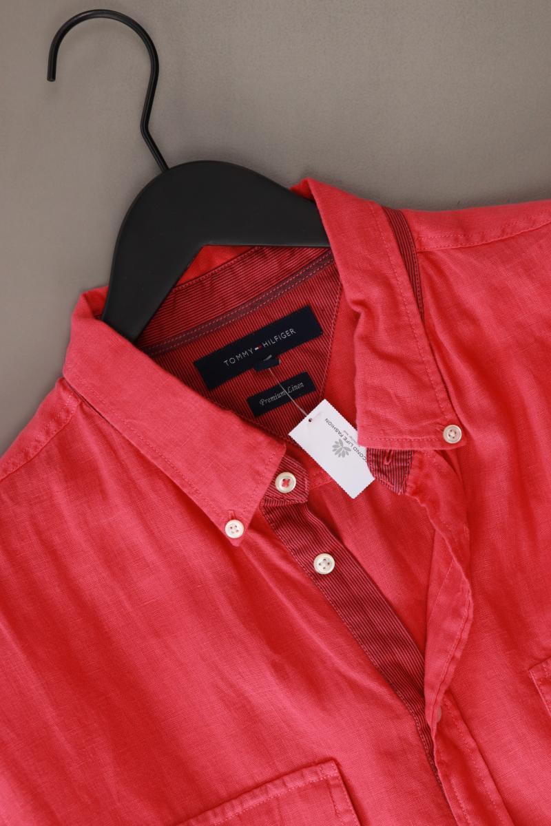 Tommy Hilfiger Langarmhemd für Herren Gr. XL rot aus Baumwolle