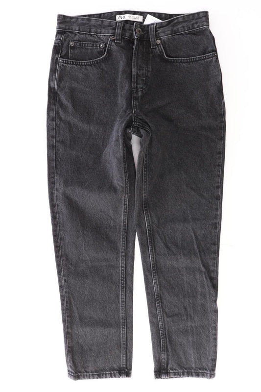 Zara Straight Jeans Gr. 38 schwarz aus Baumwolle