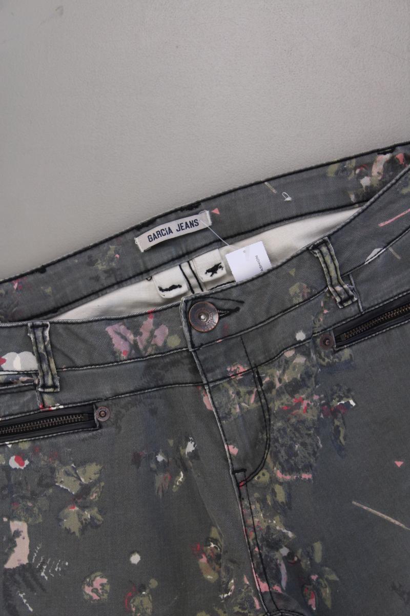 Garcia Jeans Hose Gr. W28 mit Blumenmuster mehrfarbig aus Baumwolle