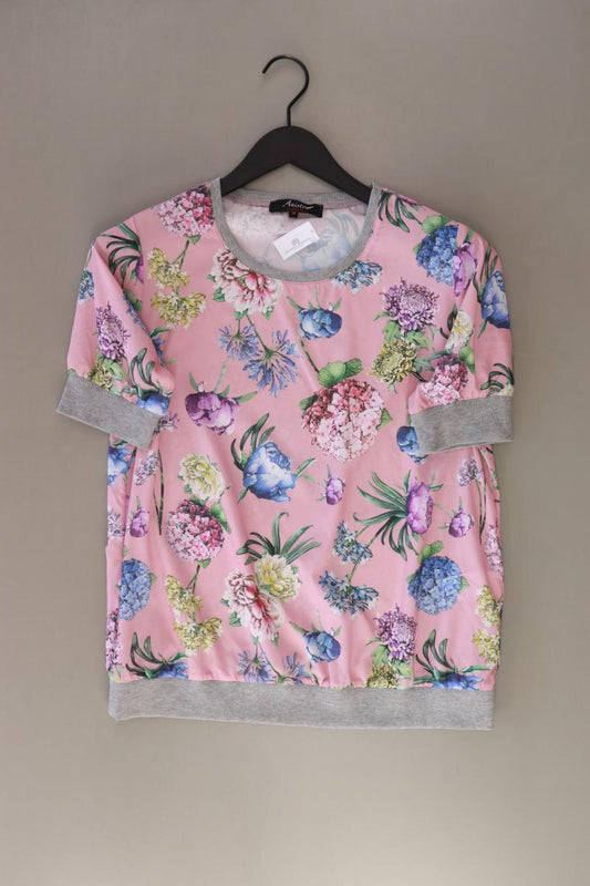 Aniston Kurzarmbluse Gr. 38 mit Blumenmuster rosa aus Polyester