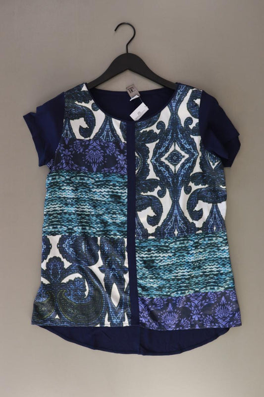 Best Connections Kurzarmbluse Gr. 40 blau aus Polyester