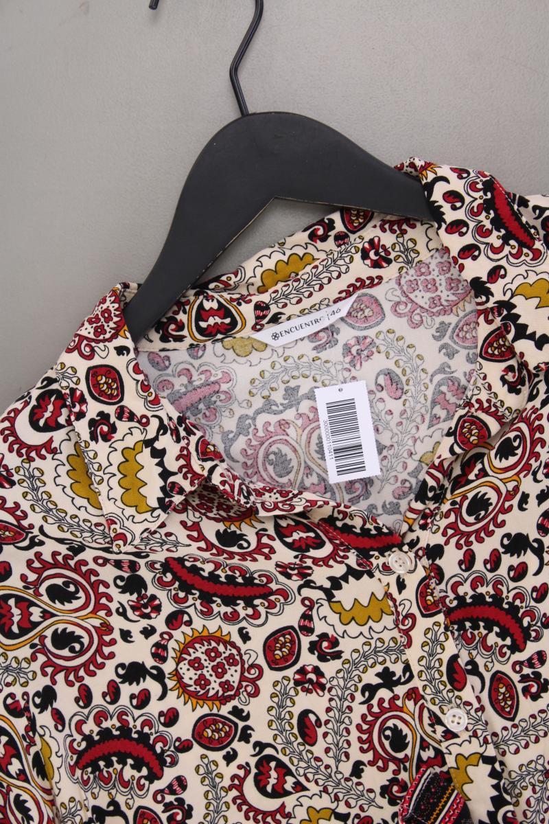 Encuentro Langarmkleid Gr. 46 mit Paisleymuster mehrfarbig