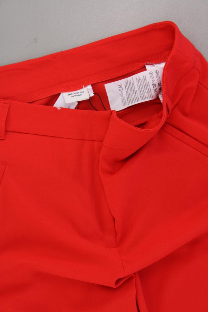Jacqueline de Yong Stoffhose Gr. L neuwertig rot aus Polyester