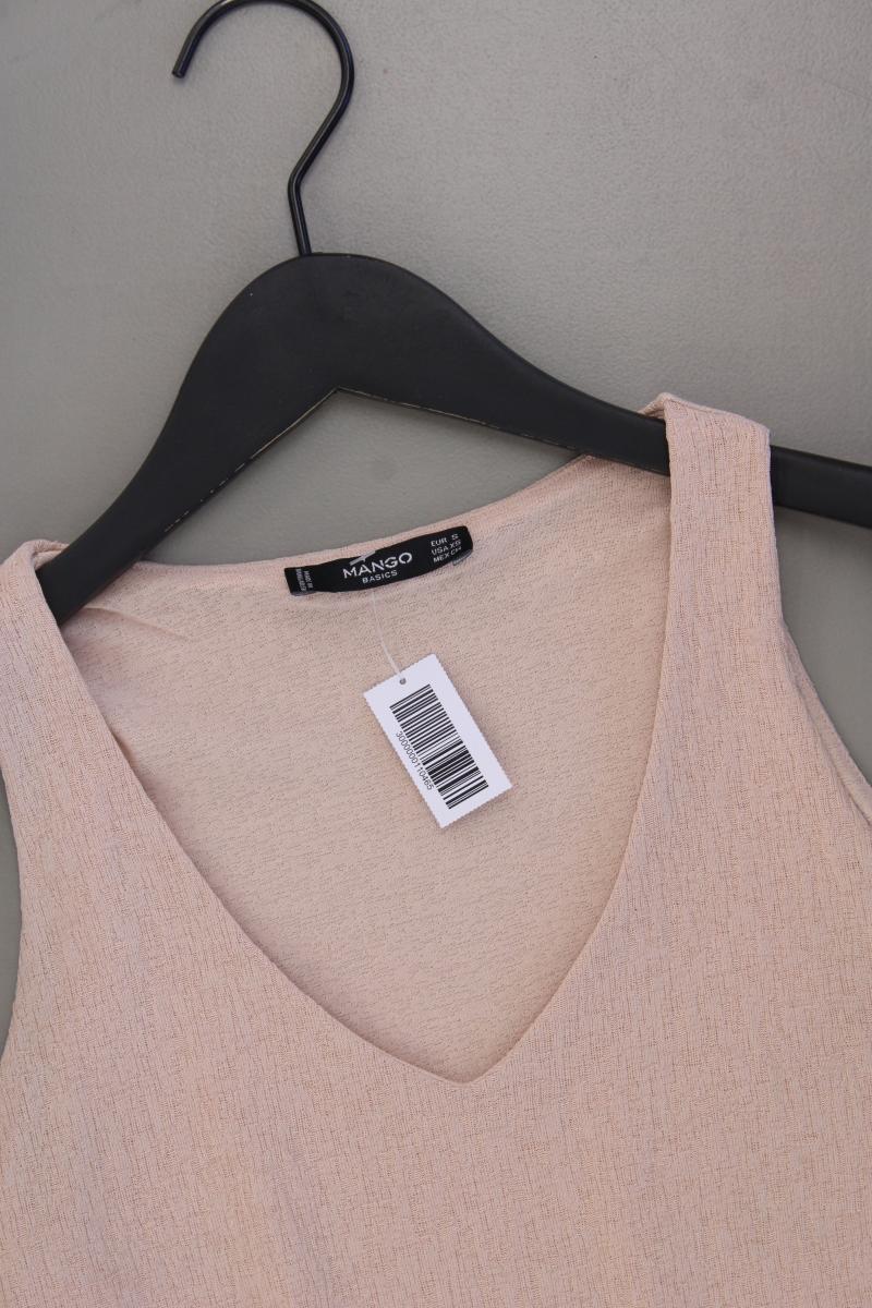 Mango Trägertop Gr. S mit Glitzer rosa aus Polyester