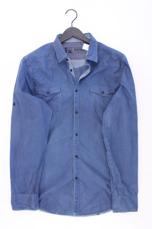 Ben Sherman Karohemd für Herren Gr. XL kariert Langarm blau aus Baumwolle