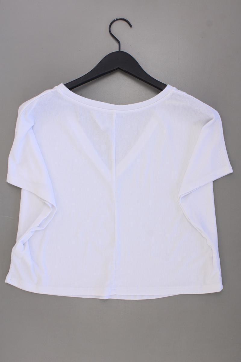 Zara Cropped Shirt Gr. S Kurzarm weiß aus Polyester