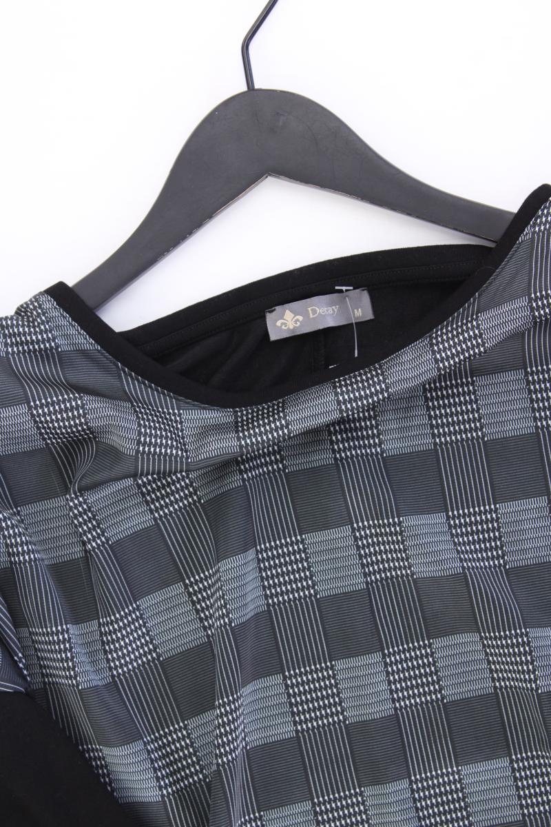 Decay Karobluse Gr. M kariert Langarm grau aus Viskose