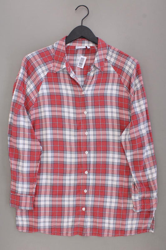 Asos Karobluse Gr. 40 kariert Langarm rot aus Viskose