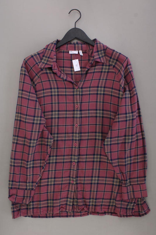 Asos Karobluse Gr. 40 kariert Langarm lila aus Baumwolle