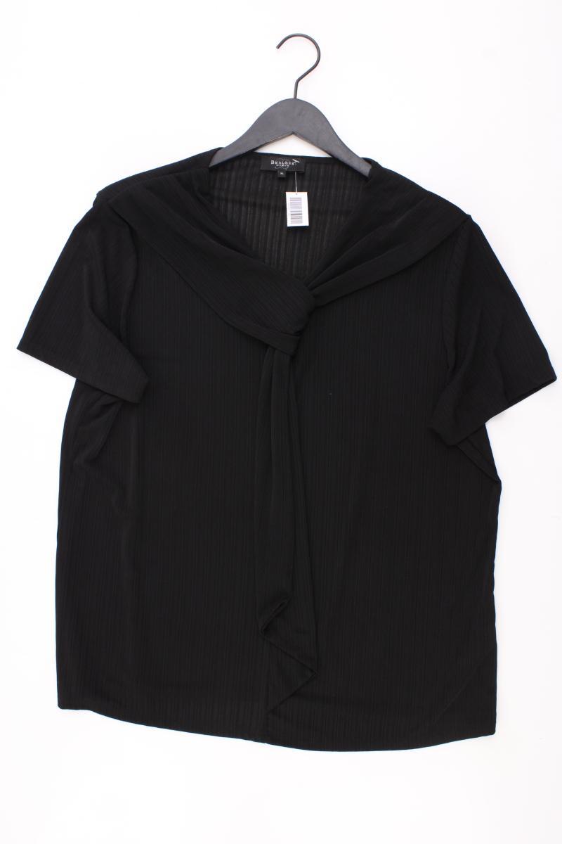 Bexleys Shirt mit V-Ausschnitt Gr. XL Kurzarm schwarz aus Polyester