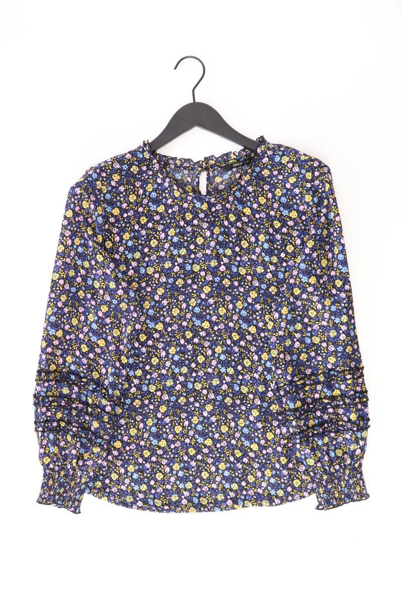 Only Bluse Gr. 40 Langarm blau aus Polyester