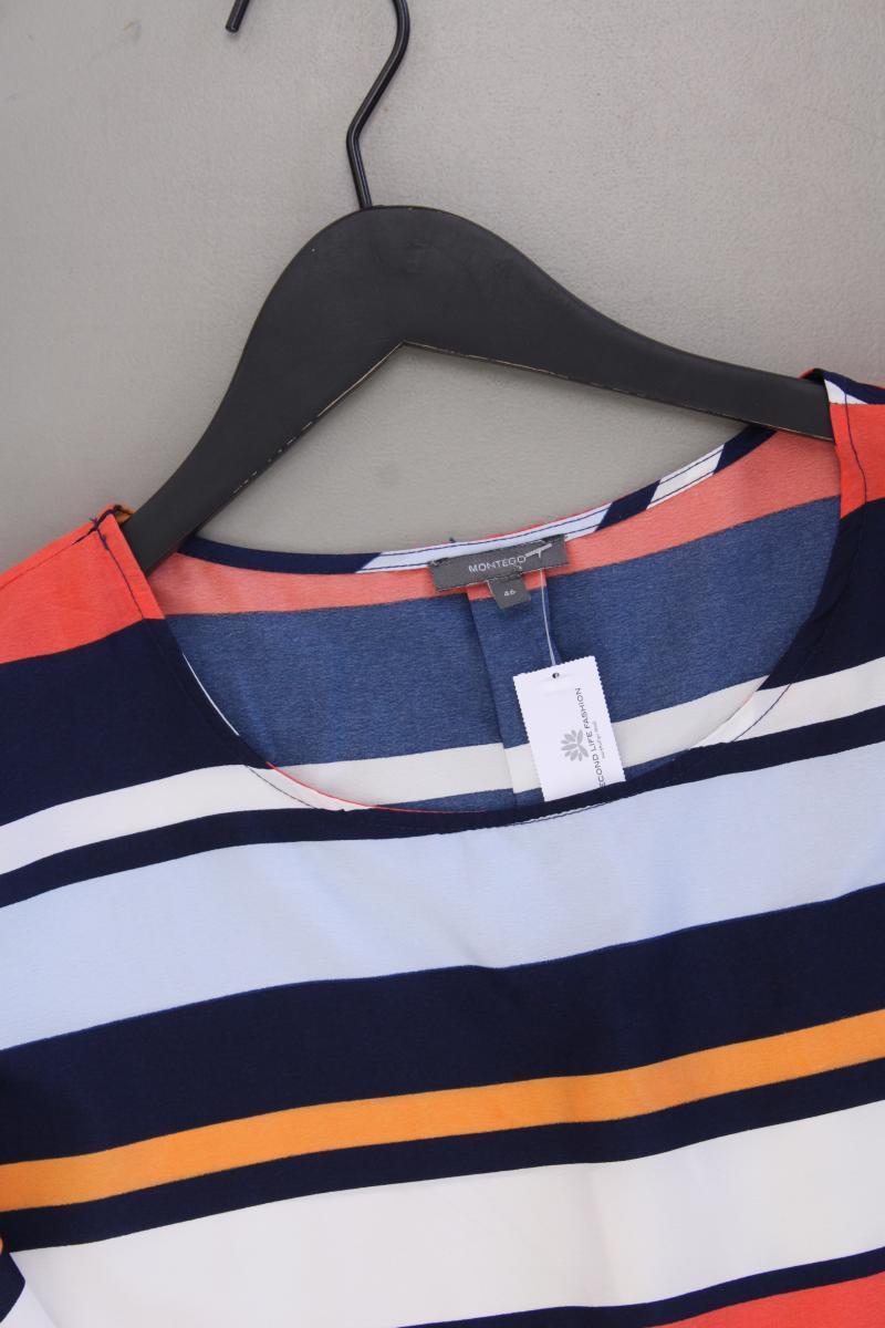Montego Kurzarmbluse Gr. 46 gestreift mehrfarbig aus Polyester