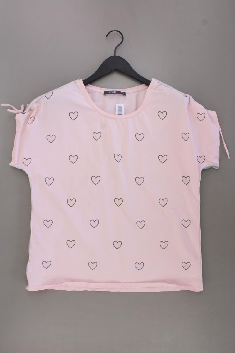 estelle jolie Shirt mit Herzmuster Gr. 46 Kurzarm rosa aus Baumwolle