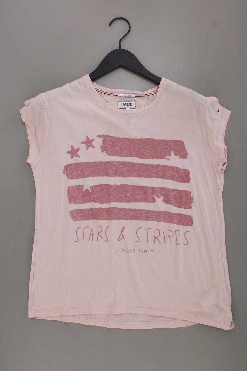 Hilfiger Denim Printshirt Gr. M Kurzarm rosa