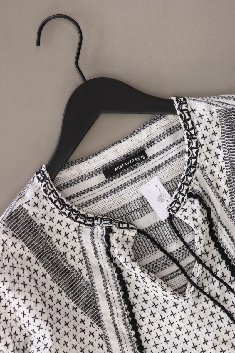 Reserved Regular Bluse Gr. 36 3/4 Ärmel grau aus Baumwolle