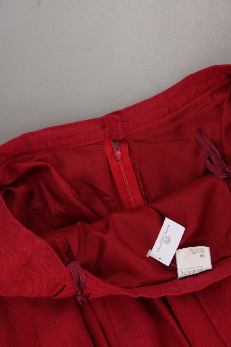 KRÜGER Vintage Trachtenrock Gr. 44 rot aus Leinen