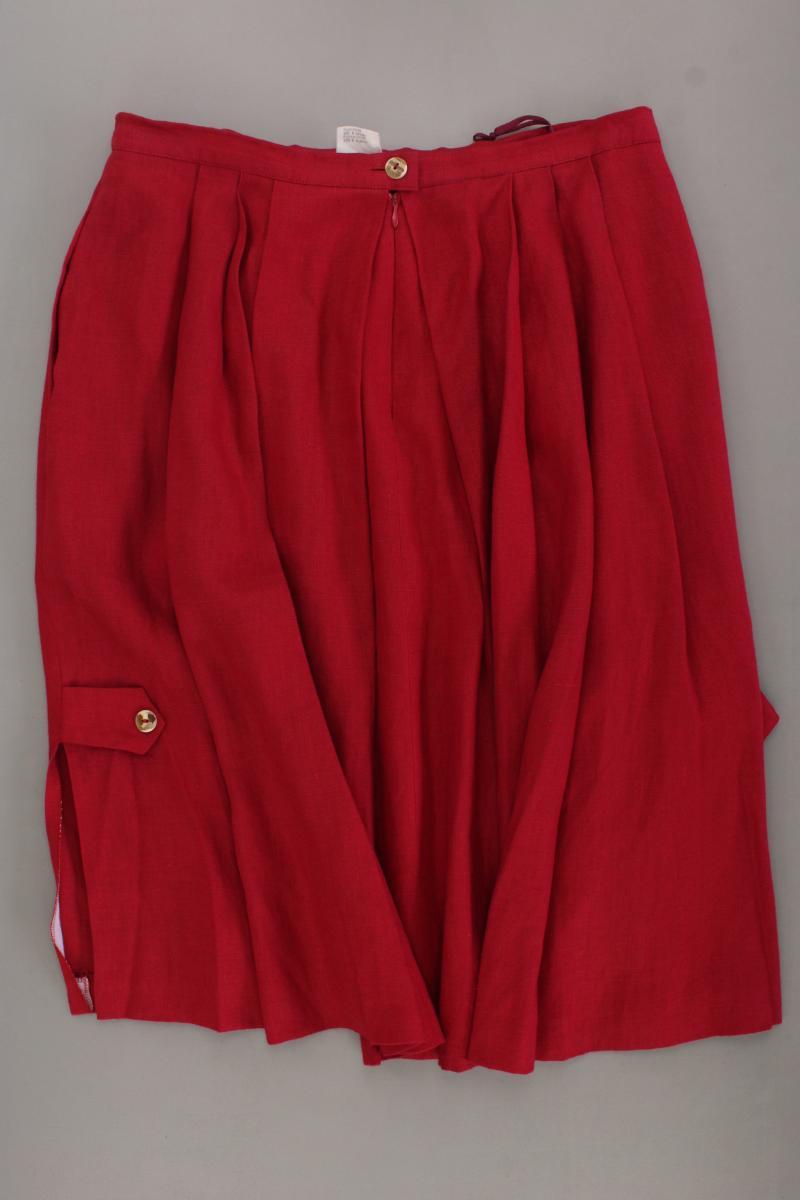 KRÜGER Vintage Trachtenrock Gr. 44 rot aus Leinen