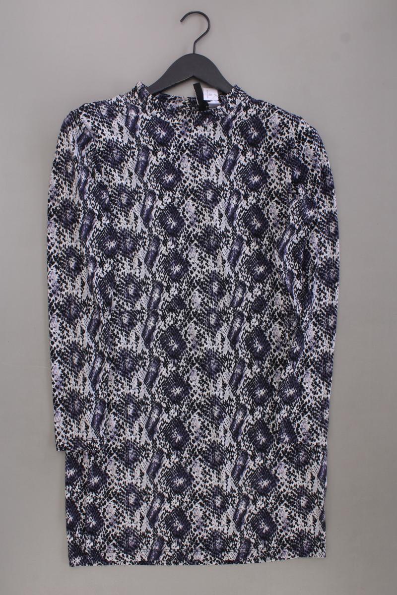 H&M Kleid mit Rückenausschnitt Gr. 44 mit Tierdruck Langarm lila aus Polyester
