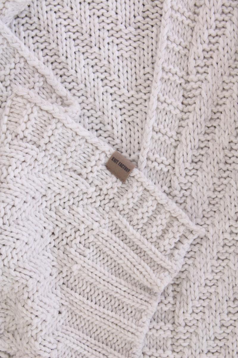 Knitfactory Strickjacke Gr. OneSize Langarm creme