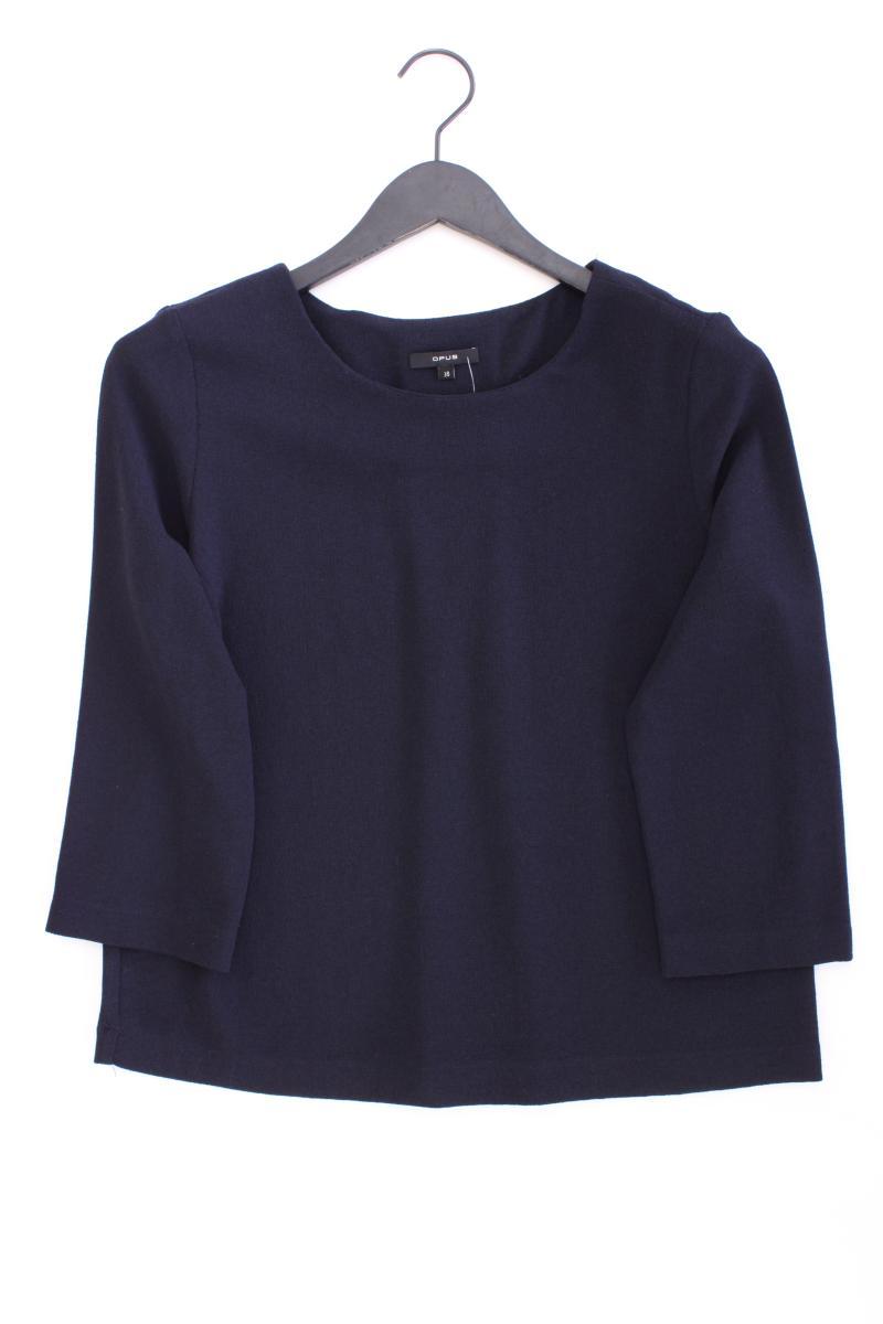 Opus Bluse Falesha Crepe Gr. 38 3/4 Ärmel blau aus Polyester