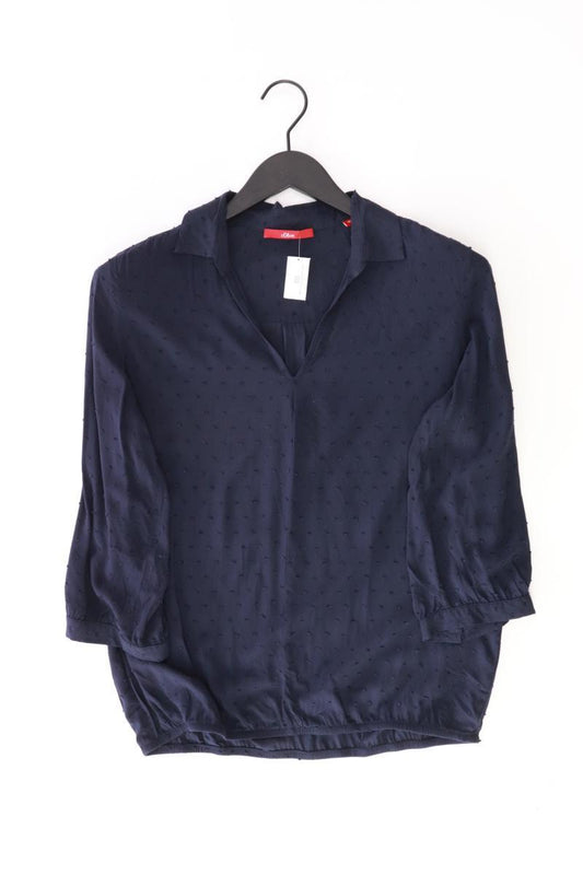 s.Oliver Regular Bluse Gr. 36 3/4 Ärmel blau aus Polyester
