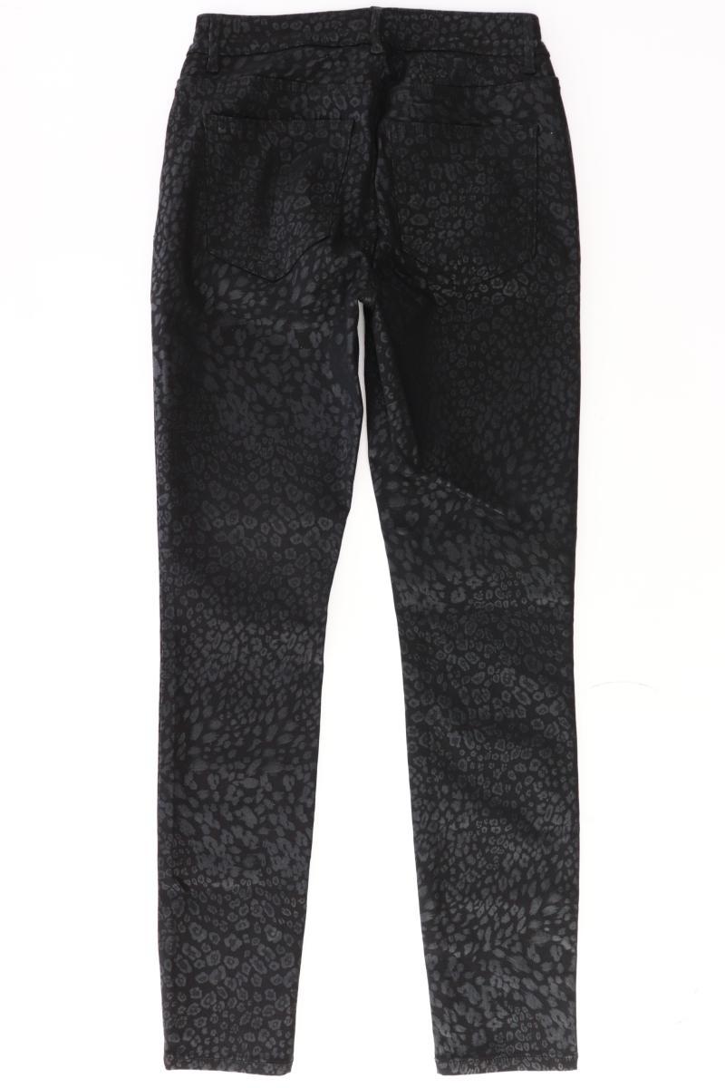 Vila Five-Pocket-Hose Gr. M mit Tierdruck schwarz aus Baumwolle