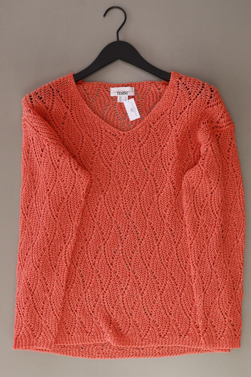 Tesini Langarmpullover Gr. 40 orange aus Baumwolle