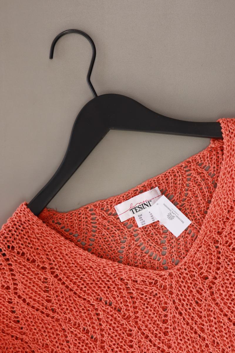 Tesini Langarmpullover Gr. 40 orange aus Baumwolle