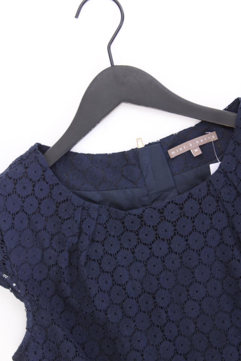 mint & berry Spitzenkleid Gr. M Kurzarm blau aus Polyester