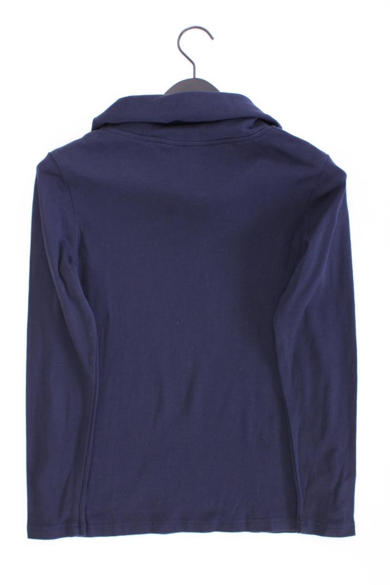 hessnatur Langarmpullover Gr. M blau aus Baumwolle