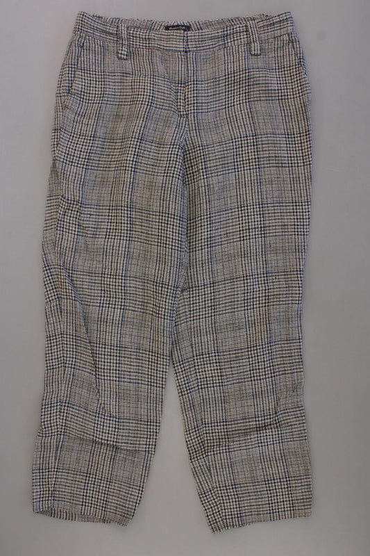 Massimo Dutti Leinenhose Gr. 38 kariert braun