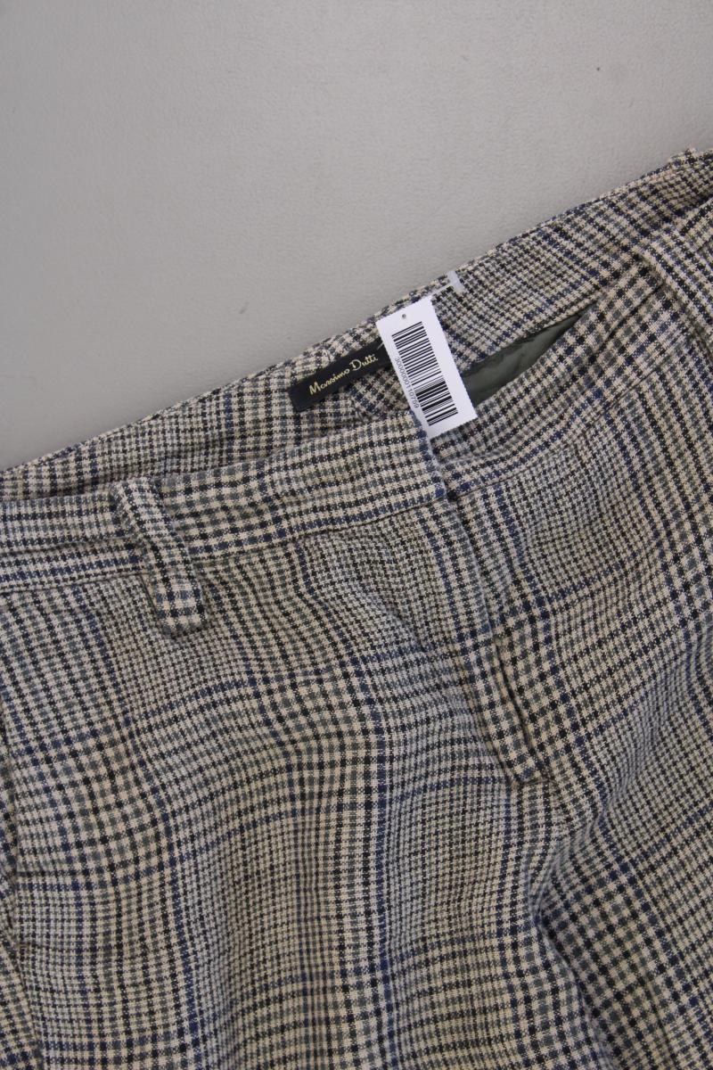 Massimo Dutti Leinenhose Gr. 38 kariert braun