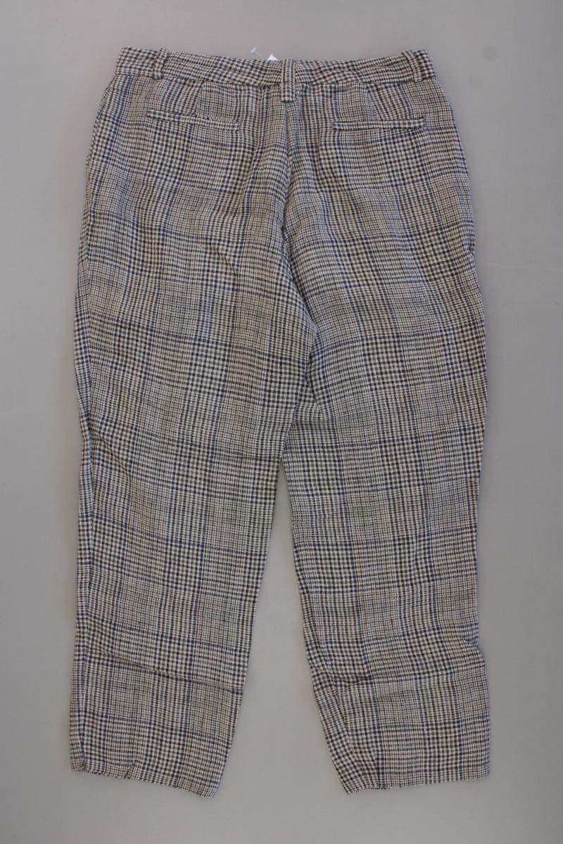 Massimo Dutti Leinenhose Gr. 38 kariert braun