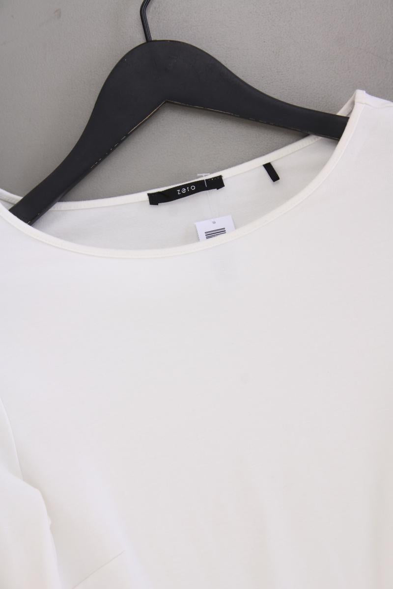 Zero Classic Shirt Gr. 40 Trompetenärmel creme aus Viskose