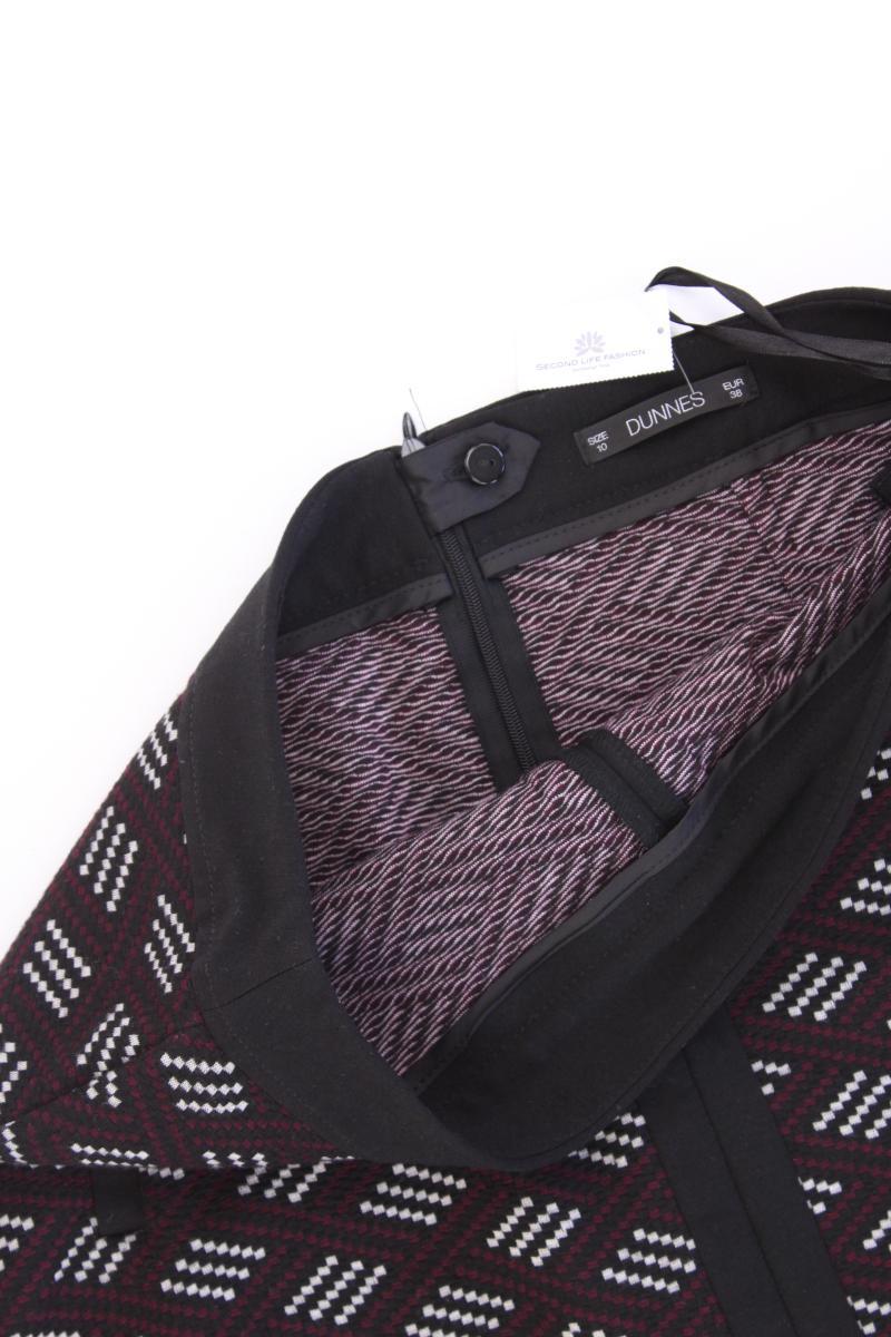 DUNNES Rock Gr. 38 geometrisches Muster schwarz aus Polyester