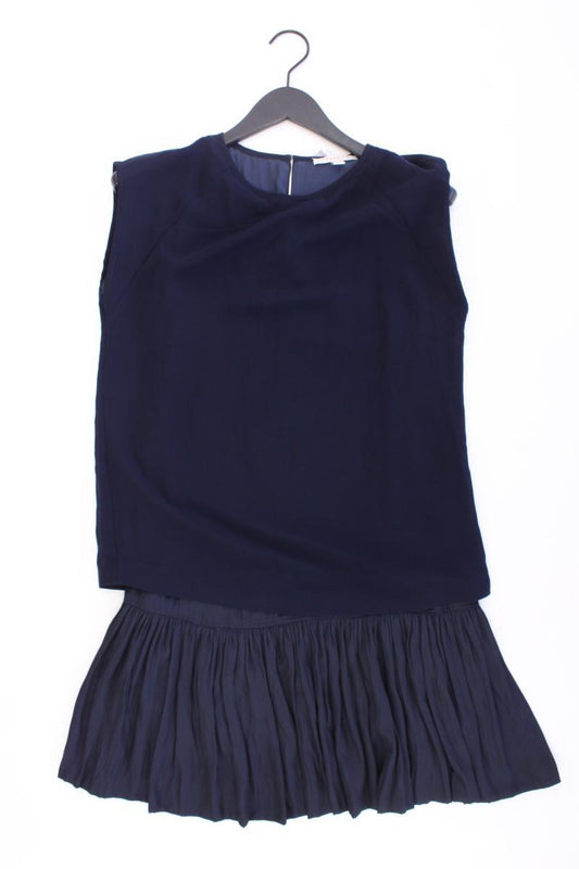 Esprit Chiffonkleid Gr. 36 Kurzarm blau aus Polyester