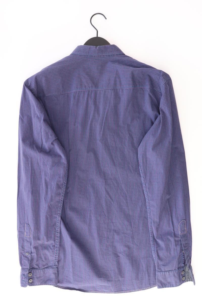 Tom Tailor Karohemd für Herren Gr. XL kariert Langarm blau aus Baumwolle