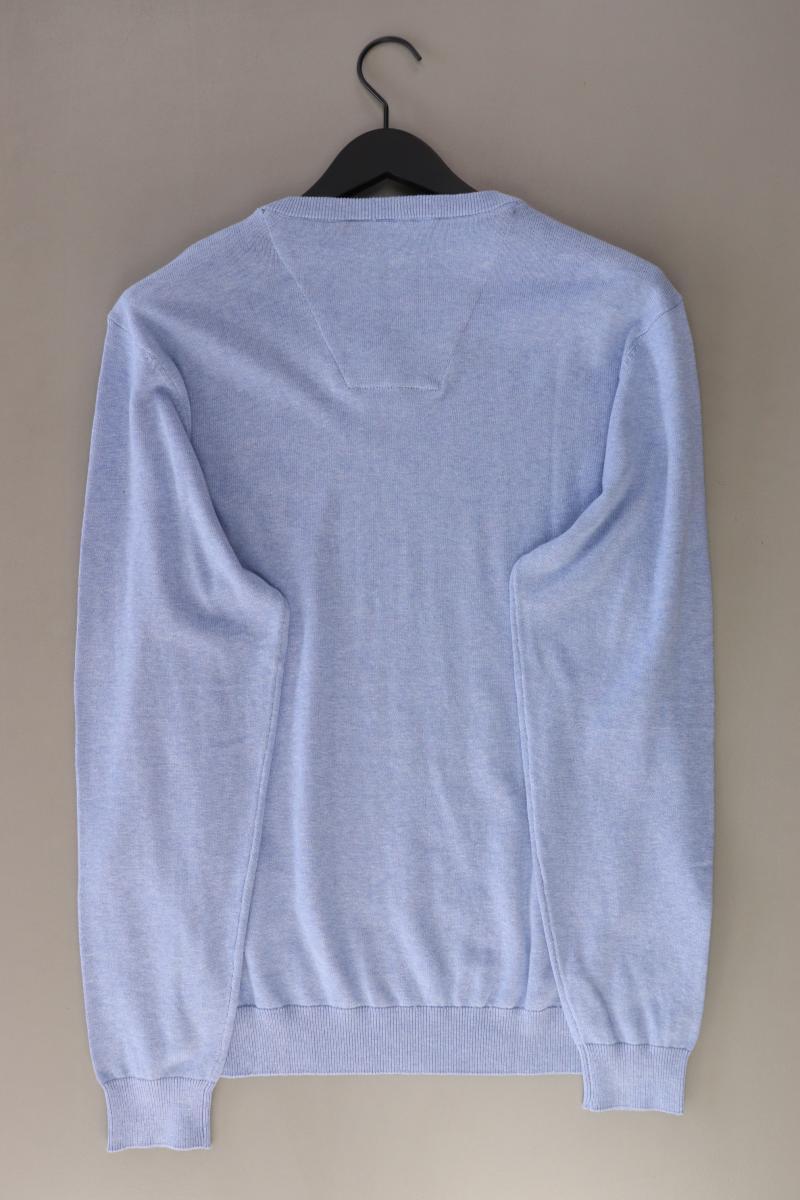 Via Cortesa Feinstrickpullover für Herren Gr. XXL neuwertig blau aus Baumwolle