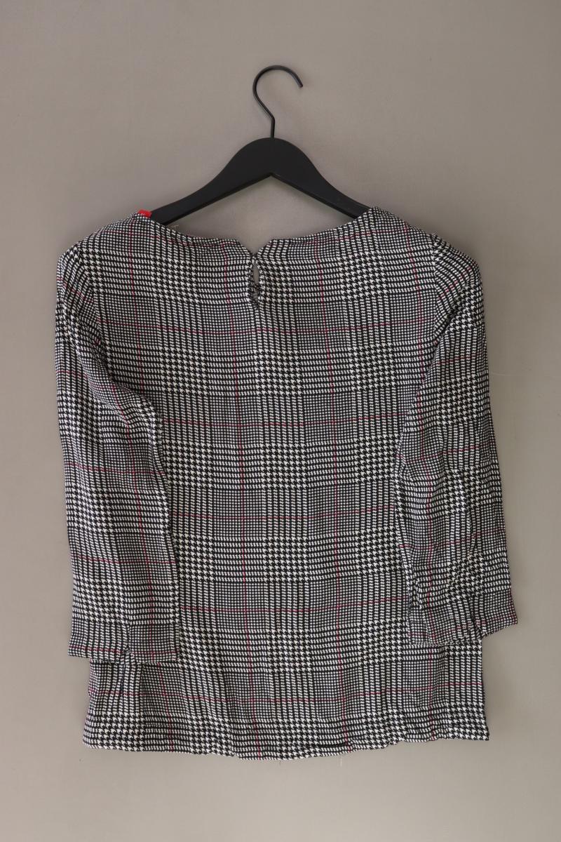 s.Oliver Regular Bluse Gr. 34 hahnentritt 3/4 Ärmel grau aus Viskose