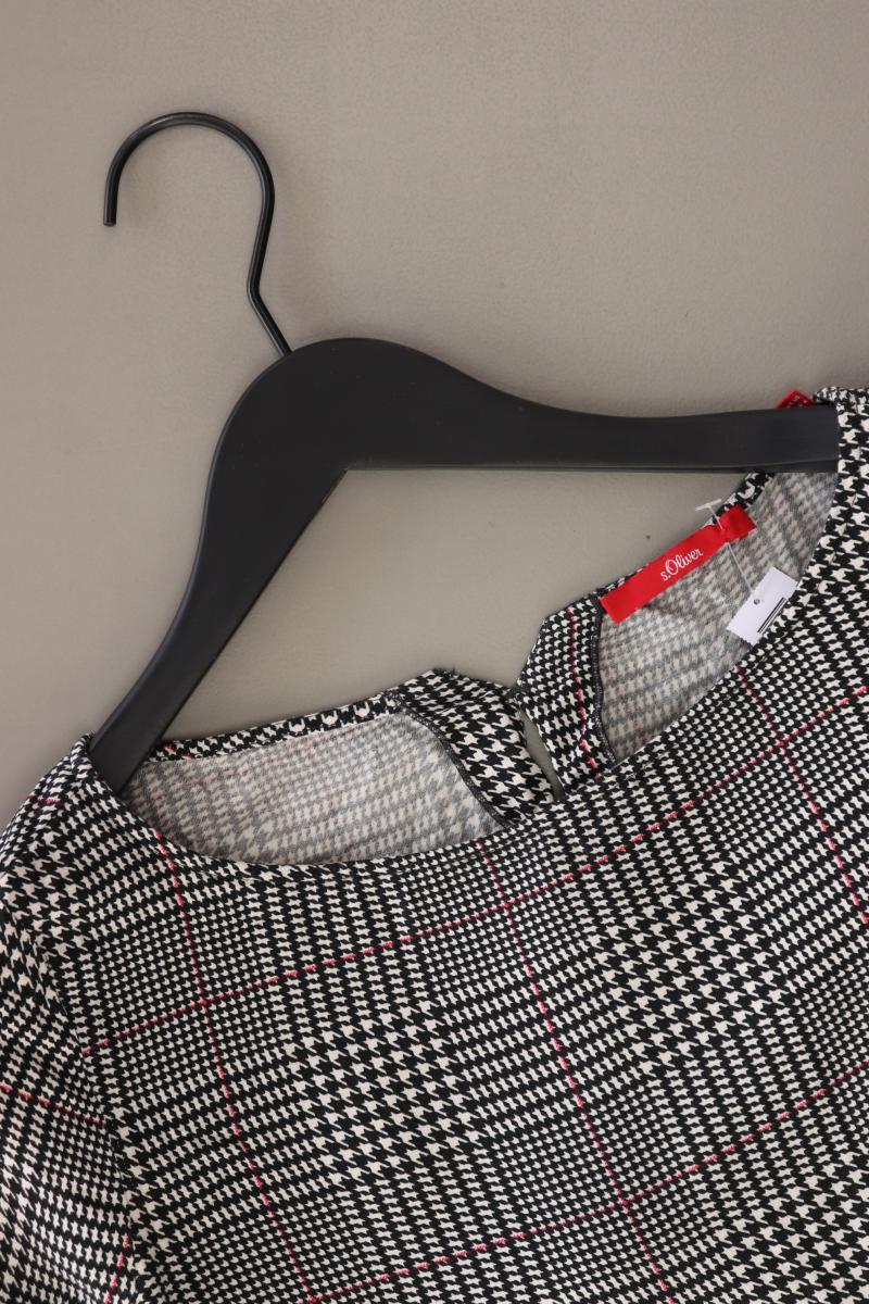s.Oliver Regular Bluse Gr. 34 hahnentritt 3/4 Ärmel grau aus Viskose