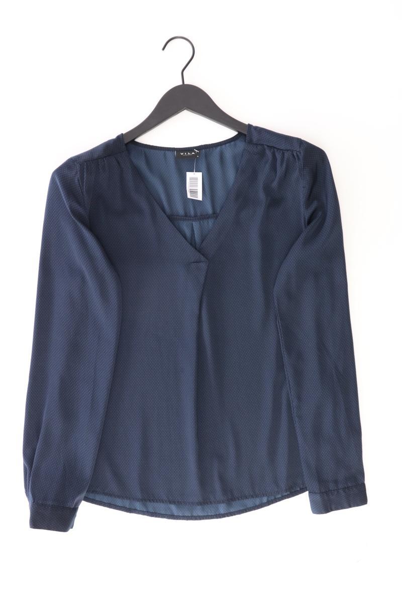 Vila Langarmbluse Gr. M blau aus Polyester
