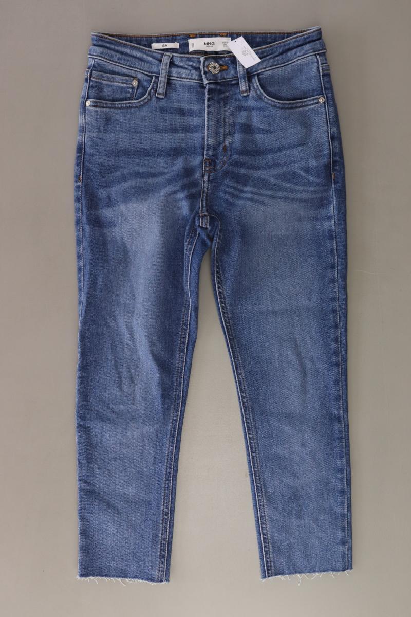 Mango 7/8 Jeans Gr. 34 blau aus Baumwolle