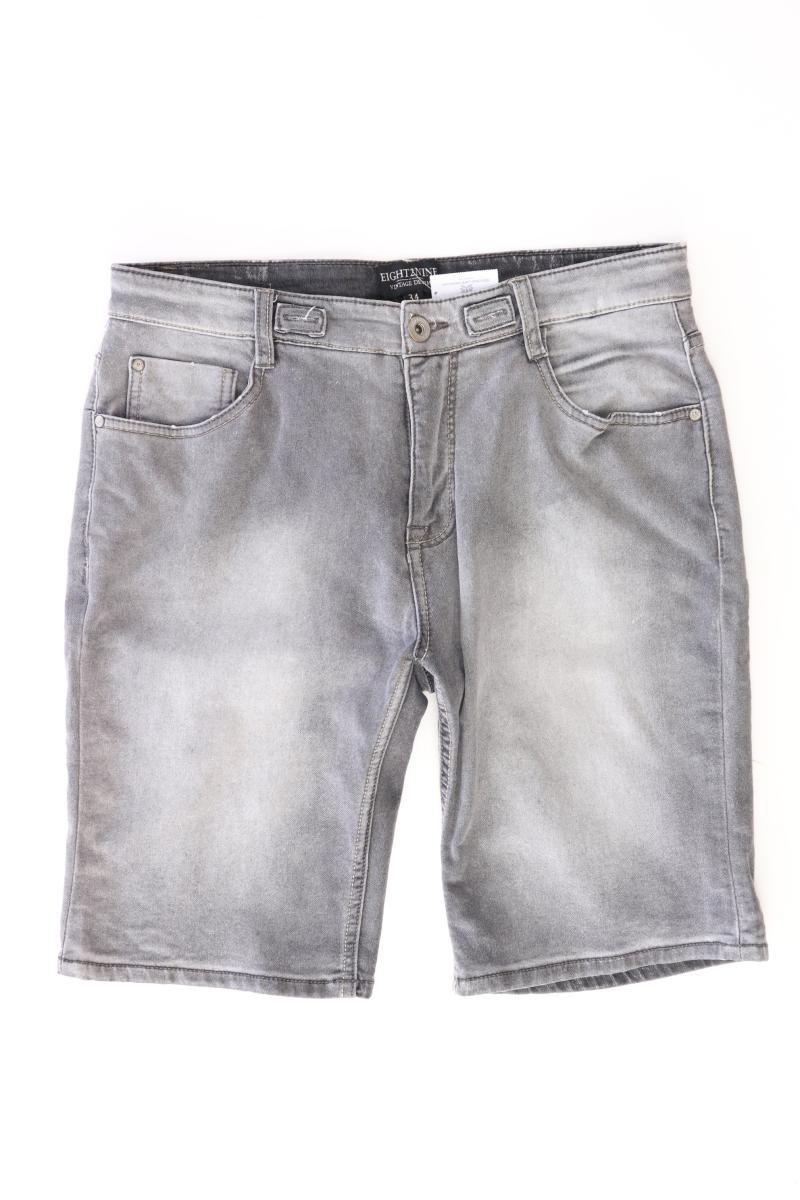 Eight2Nine Jeansshorts für Herren Gr. W34 grau aus Baumwolle