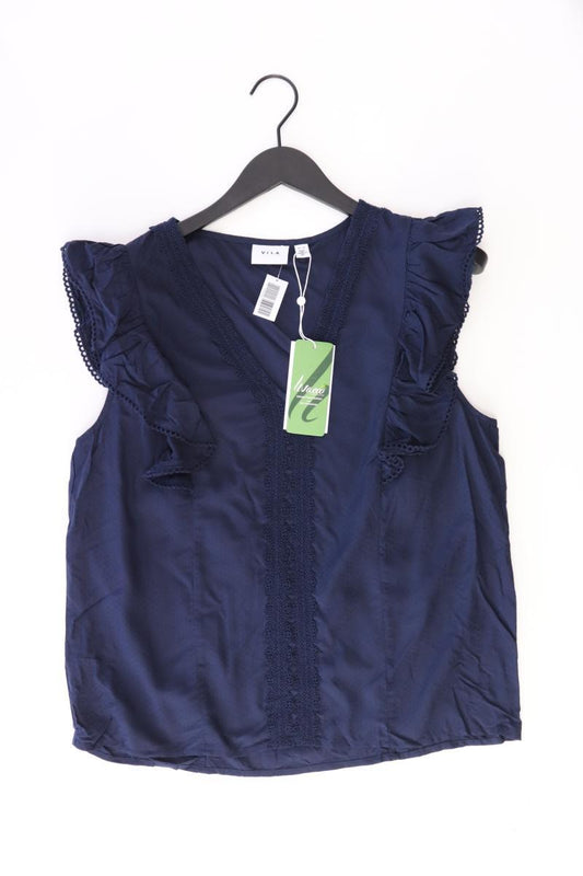 Vila Kurzarmbluse Gr. 42 neu mit Etikett Neupreis: 34,99€! blau aus Viskose