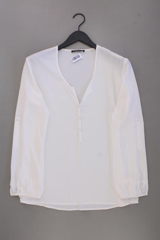 Esprit Langarmbluse Gr. 42 neuwertig creme aus Polyester