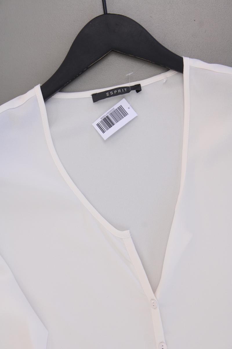 Esprit Langarmbluse Gr. 42 neuwertig creme aus Polyester