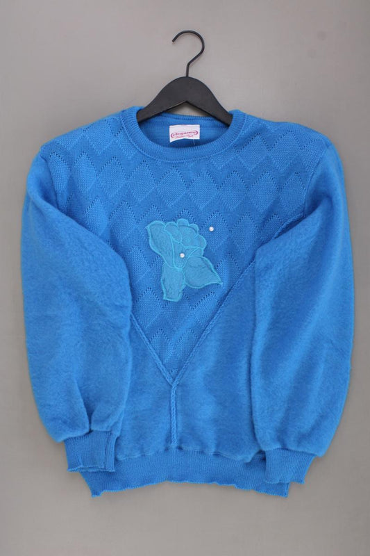 Elegance Vintage Pullover Gr. L blau aus Polyacryl